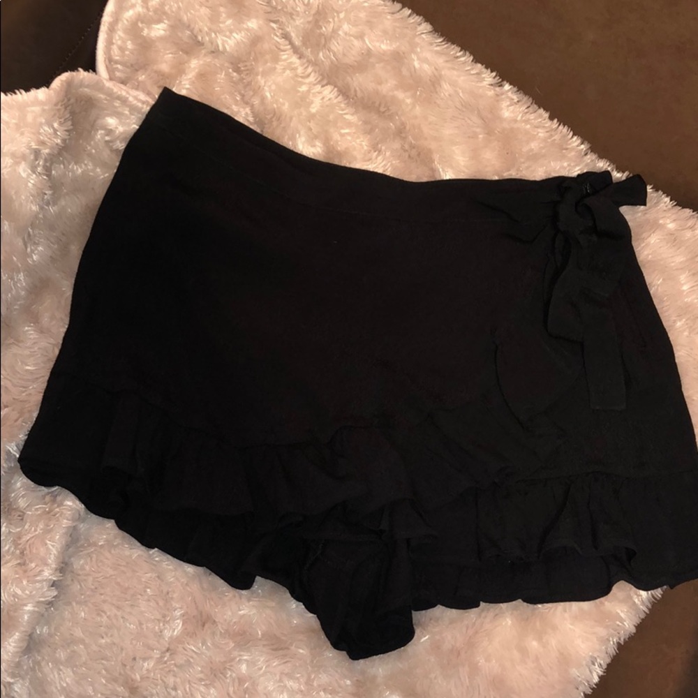 Black Ruffled Skort